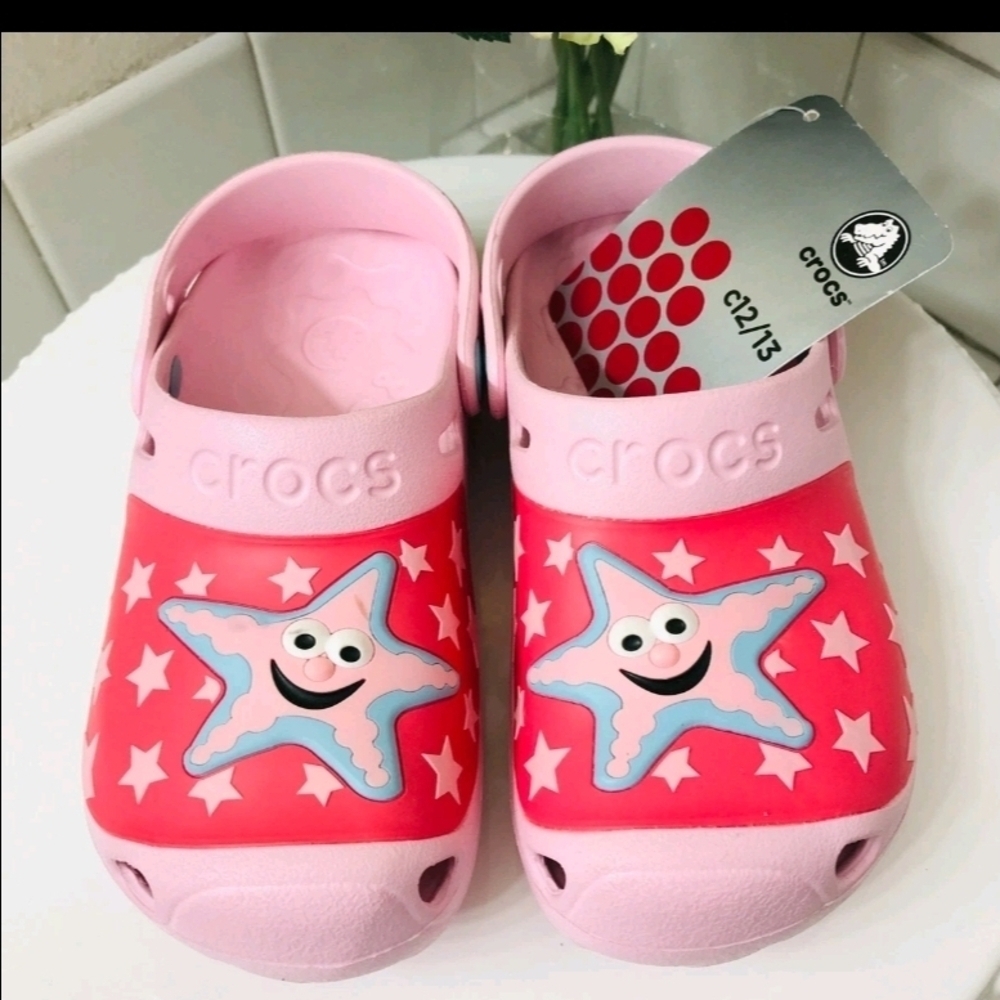 CROCS Kids Pink Starfish Sandals